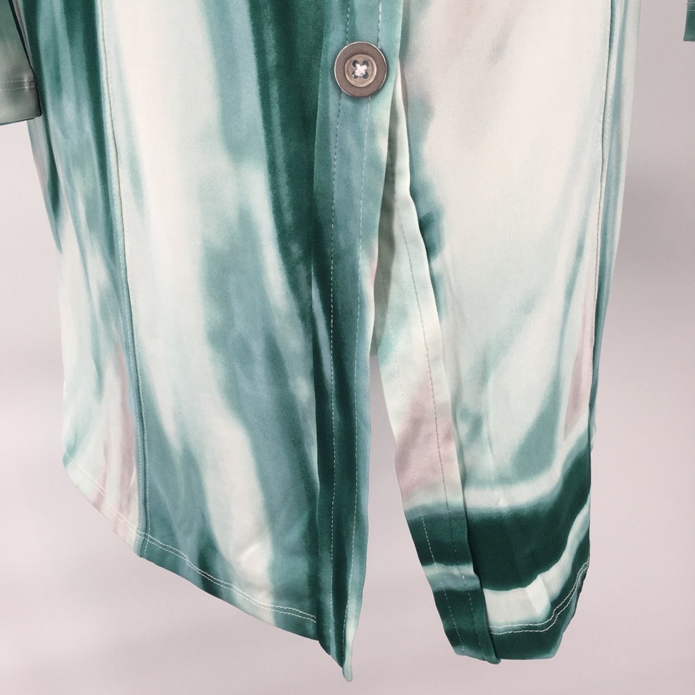 MICHAEL Michael Kors Green Striped Shirt Dress - Picture 5 of 10